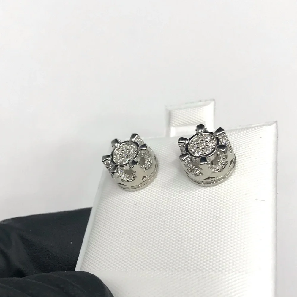 925 Sterling Silver 1.00CTW MOISSANITE Screw Back Stud Earrings